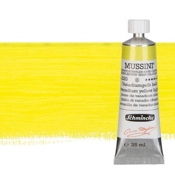 Schmincke Mussini Oil Paint Set of 4- red, yellow, blue and green. Oil paint. - Picture 9 of 13